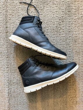 Timberland PRO Black High-Top Sneakers with White Sole